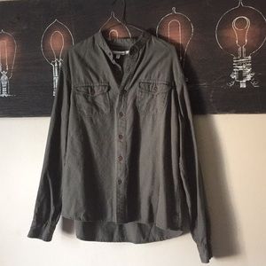 Green button up